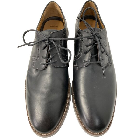 Johnston & Murphy Mens Holden Leather Memory Foam Shoes Size 11M Black 7926 EUC - Picture 2 of 14